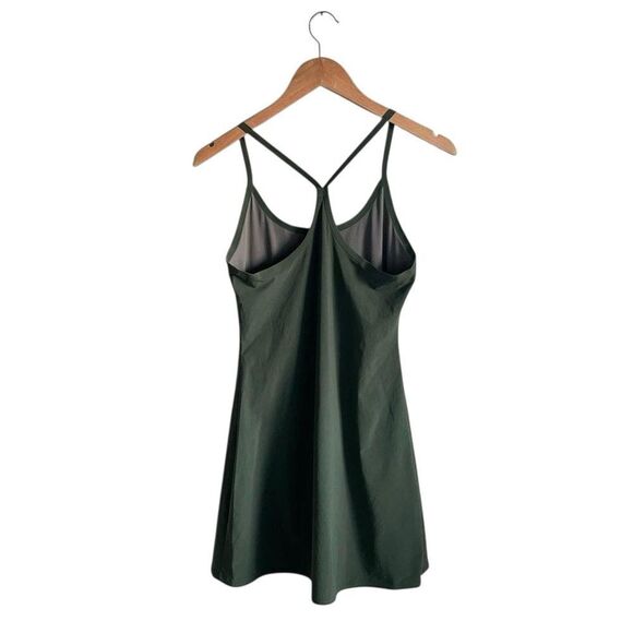 Outdoor Voices | Olive Green Exercise Dress Built in Shorts with Pockets | S - Picture 4 of 8